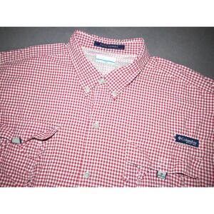 Columbia PFG SUPER BAHAMA Short Sleeved Plaid Vented Button Up Shirt Men's XXL